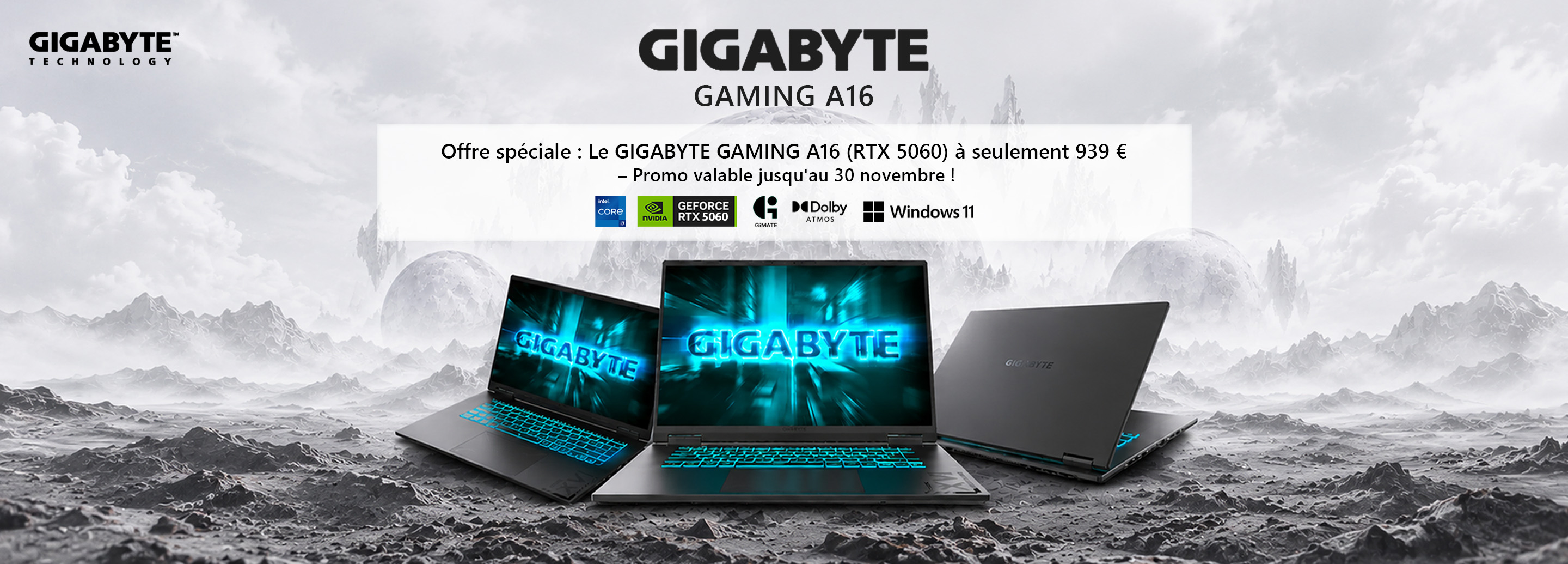 gigabyte NB GAMING A16 banner